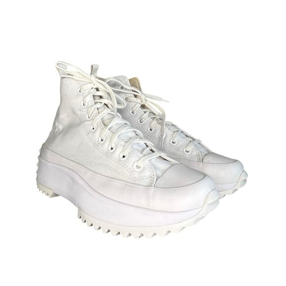 Converse One Star Run Star Hike Canvas Sneakers Size M9 W10.5 White - Picture 3 of 6